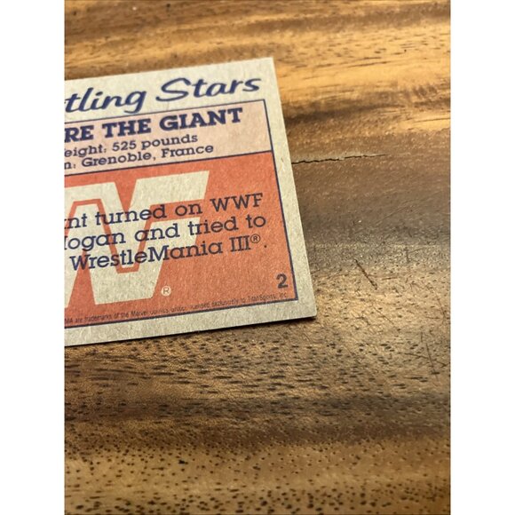 Topps 1987 Vintage WWF Trading Card Wrestling WWE #2 Andre the Giant - Picture 9 of 9